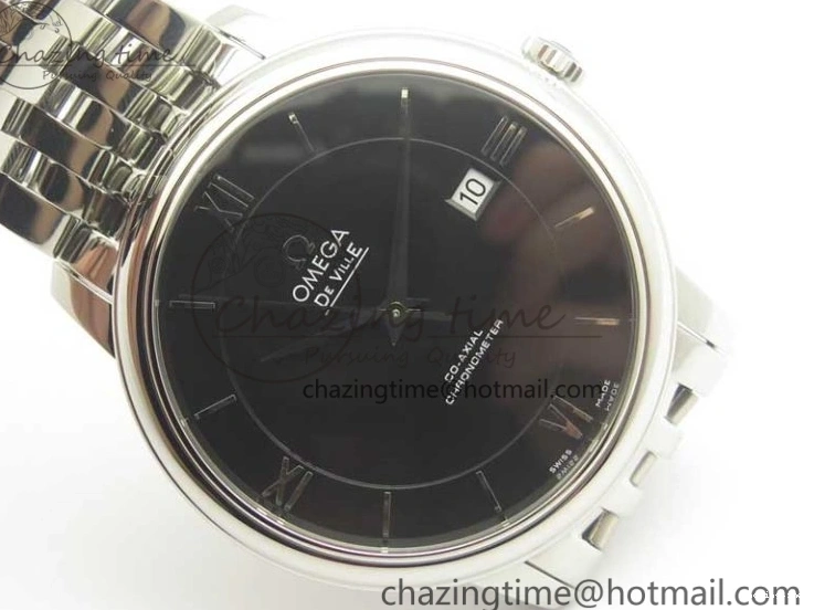 0402 De Ville SS RXW 1:1 Best Edition Black Dial on SS Bracelet A2892 (Free Leather Strap) Sporty 8017